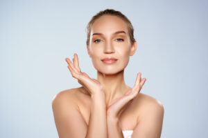 Woman with glowing skin